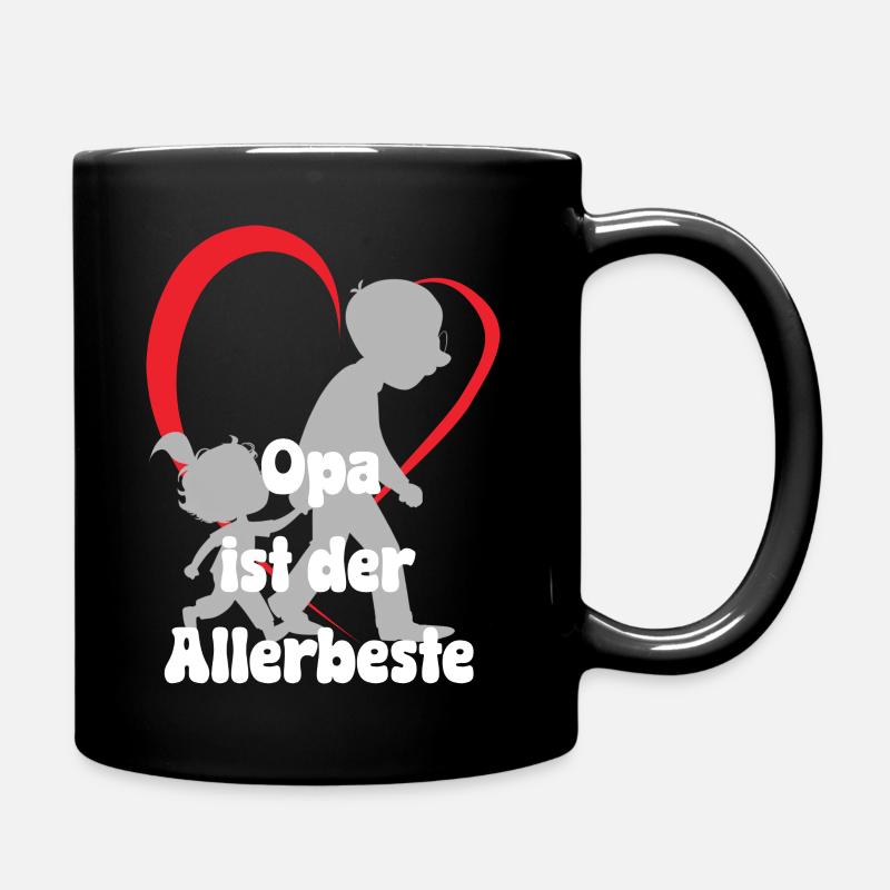 Opa ist der Allerbeste Opa mit Enkelin - Tasse einfarbig - Schwarz