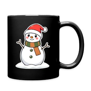 Bonhomme de neige - Mug uni - noir - Droite