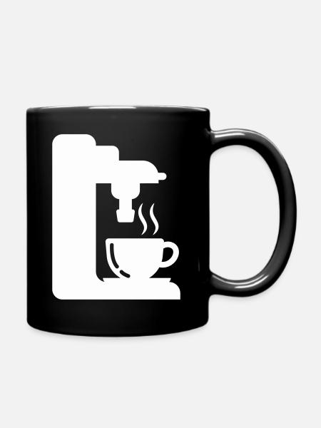 Espresso Maschine Outline Kaffee Illustration - Tasse einfarbig - Schwarz