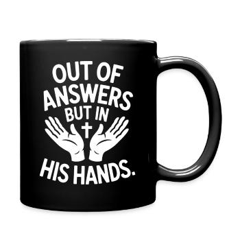 Des réponses mais entre ses mains La foi - Mug uni - noir - Droite