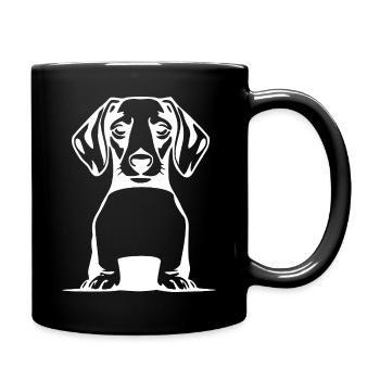 Dachshund Hunde T-shirt Geschenk - Tasse einfarbig - Schwarz - Rechts