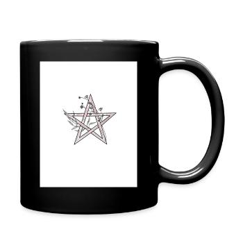 Croquis de pentagramme floral - Mug uni - noir - Droite