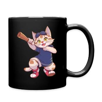 Cat, Cats - Full Colour Mug - black - Right