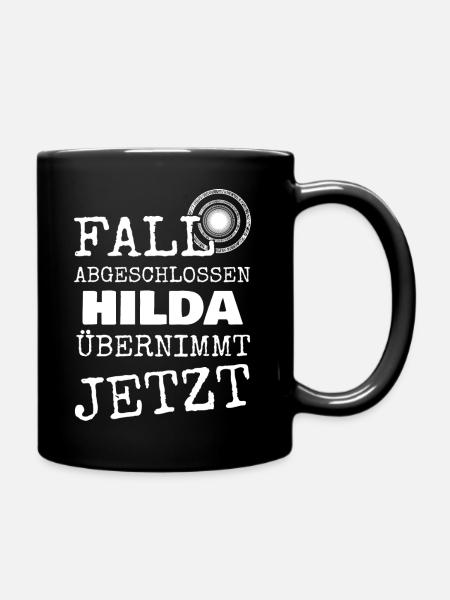 Vorname Hilda - Tasse einfarbig - Schwarz