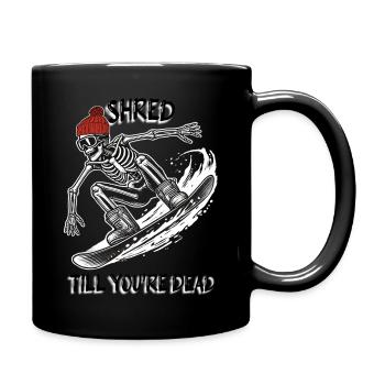 Snowboardeur Skeleton - Mug uni - noir - Droite