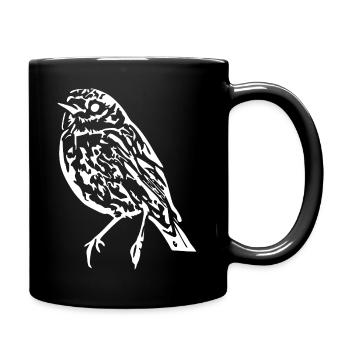 T-shirt oiseau idée cadeau Noël - Mug uni - noir - Droite