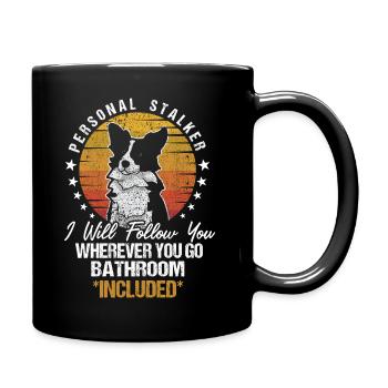 Drôle Border Collie Herding Dog Design Pas d’espace - Mug uni - noir - Droite