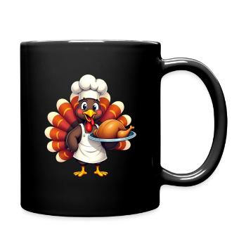 Thanksgiving Truthahn Koch Thanksgiving - Tasse einfarbig - Schwarz - Rechts