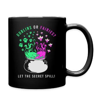 Halloween Gender Reveal - Tasse einfarbig - Schwarz - Rechts