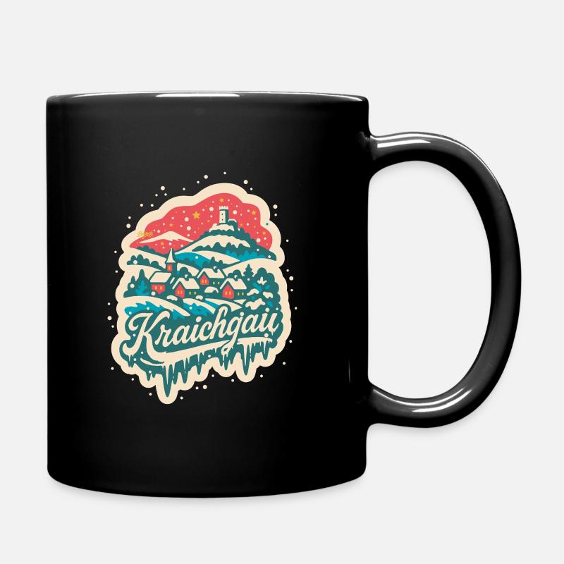 Kraichgau Baden Württemberg Winter   - Tasse einfarbig - Schwarz
