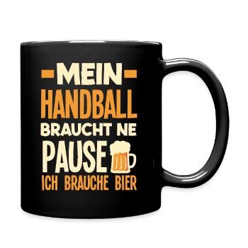 Handballspieler Handball Handballer Geschenke - Tasse einfarbig - Schwarz - Rechts