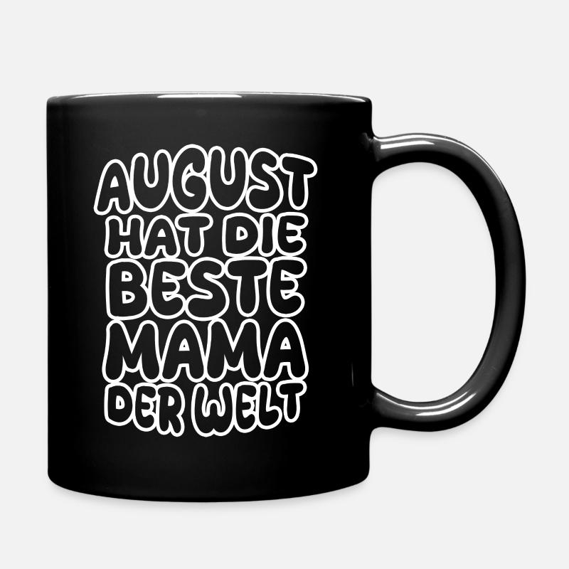 August - Tasse einfarbig - Schwarz