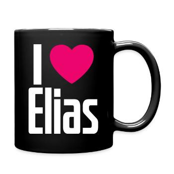 J’aime Elias Pink Heart J’aime Elias - Mug uni - noir - Droite
