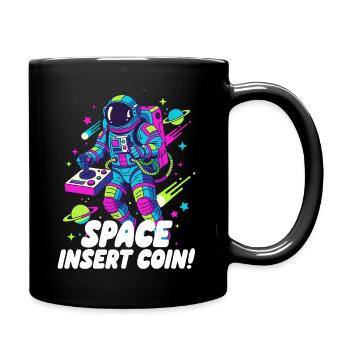 Space Insert Coin - Tasse einfarbig - Schwarz - Rechts