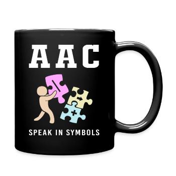 Communication AAC Langue des signes SLP - Mug uni - noir - Droite