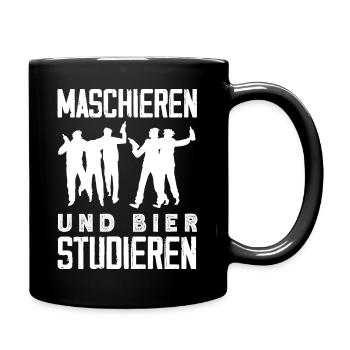 Lustiges Vatertag Geschenk Papa Bier - Tasse einfarbig - Schwarz - Rechts