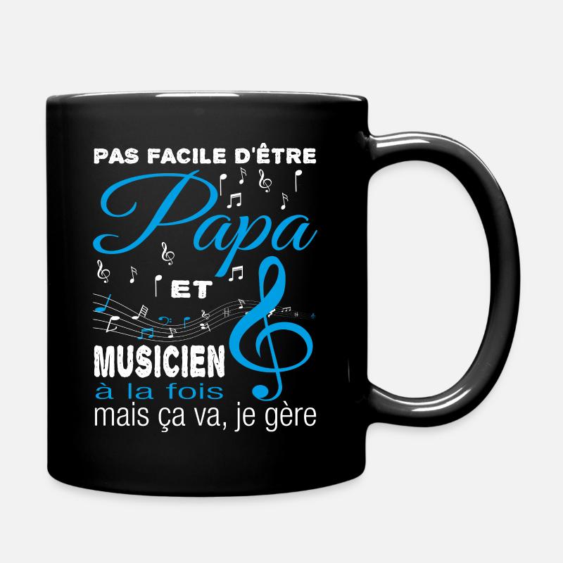 Pas facile d’être papa et musicien à la fois - Mug uni - noir
