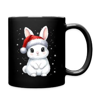 Lapin de Noël mignon de Noël - Mug uni - noir - Droite