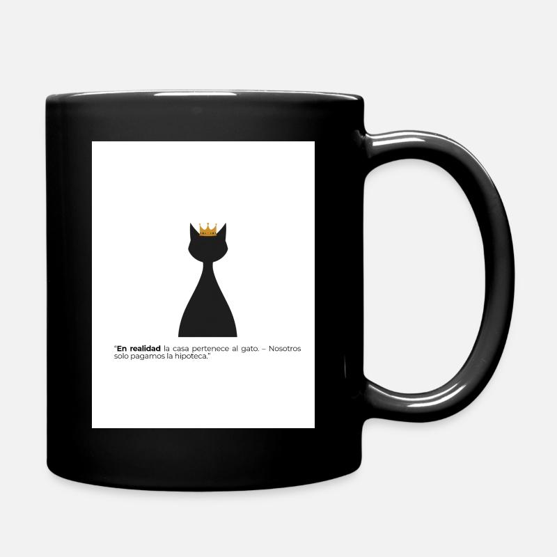 Gato Rey und seine Hypothek - Tasse einfarbig - Schwarz