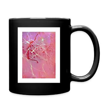 Abstrakte rosa Reflexionen - Tasse einfarbig - Schwarz - Rechts