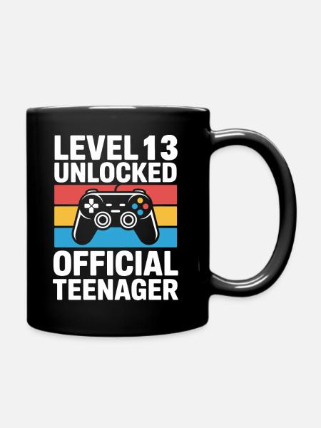 Niveau 13 Adolescent officiel débloqué - Mug uni - noir