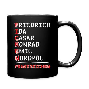 Funkalphabet-Friedrich Ida, Caesar Kaufmann, Emil... - Mug uni - noir - Droite