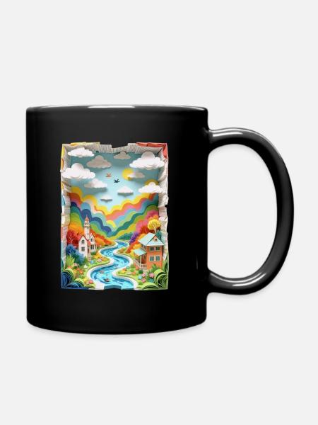 Ville faite de papier - Mug uni - noir