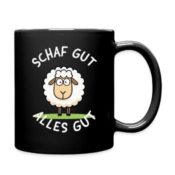Moutons bons, tout va bien – Motif drôle - Mug uni - noir - Droite