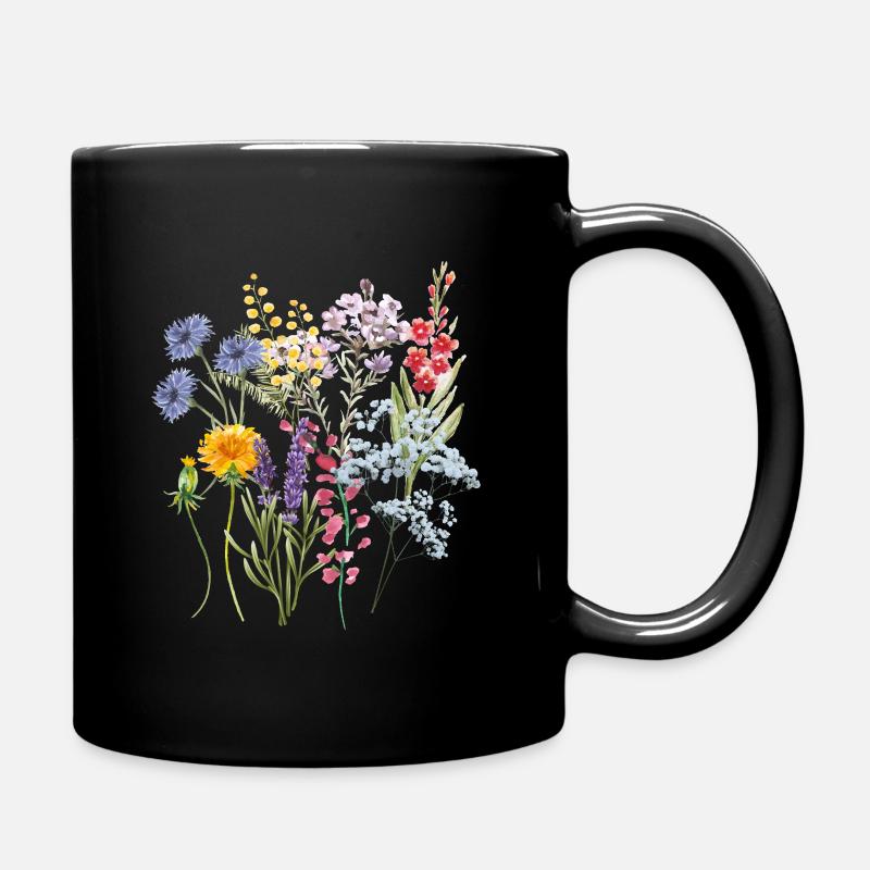 Summer meadow for the heart - Full Colour Mug - black