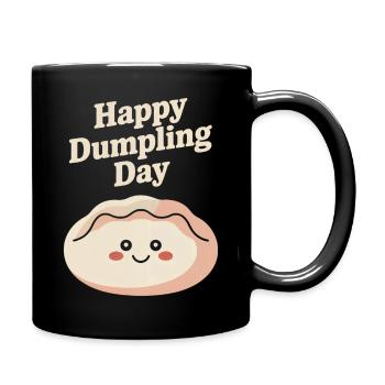 Happy Dumpling Day - Tasse einfarbig - Schwarz - Rechts
