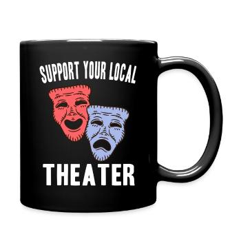 Theater Schauspieler Geschenkideen - Tasse einfarbig - Schwarz - Rechts