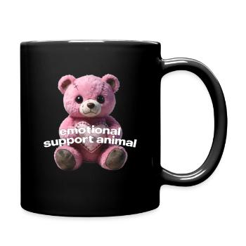 Tender pink bear with heart - Full Colour Mug - black - Right