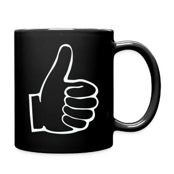 Plan du pouce levé - Mug uni - noir - Droite