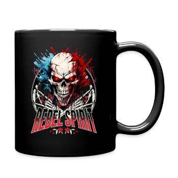 crâne squelette moto motard gang - Mug uni - noir - Droite