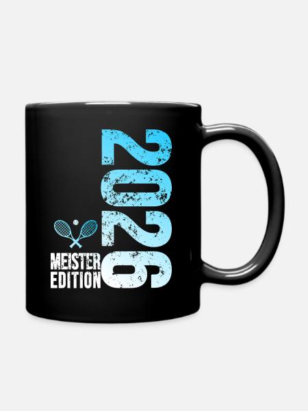 Tennis Meister Edition 2026 in blau weiß - Tasse einfarbig - Schwarz