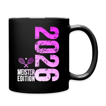 Tennis Meister Edition 2026 pink - Tasse einfarbig - Schwarz - Rechts