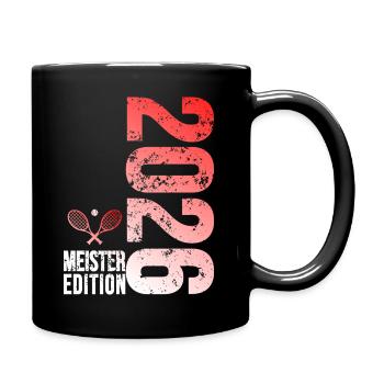 Tennis Meister Edition 2026 rot weiß - Tasse einfarbig - Schwarz - Rechts