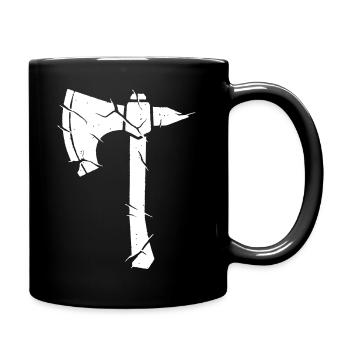Viking Axe Mosaic Sliver Fantasy - Full Colour Mug - black - Right