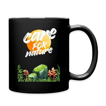 Pflege der Natur Sonnenszene - Tasse einfarbig - Schwarz - Rechts