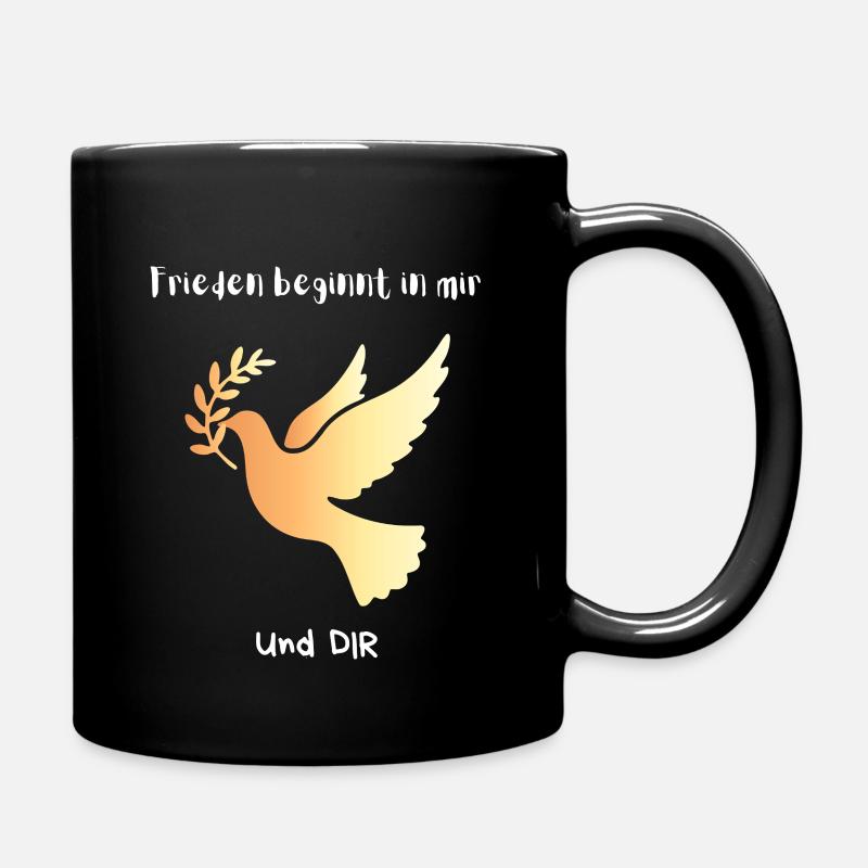 La paix commence en moi et en TOI - Mug uni - noir