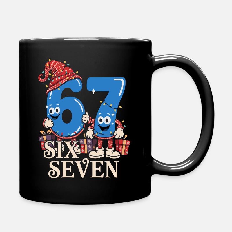Sechs Sieben 6 7 Aura Points Kids Gaming Niedlich  - Tasse einfarbig - Schwarz