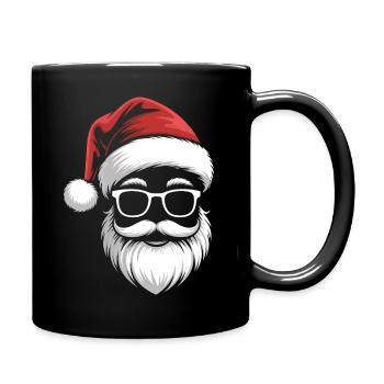 Cool Santa with sunglasses - Full Colour Mug - black - Right