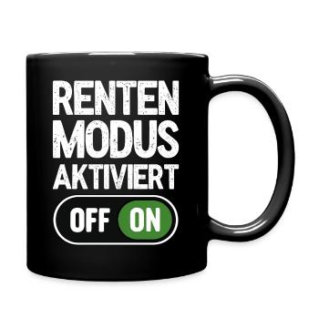 Rentenmodus aktiviert - Tasse einfarbig - Schwarz - Rechts
