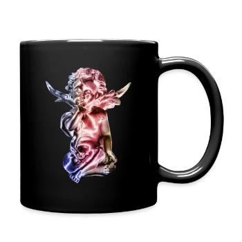 Angel Sculpture Gradient - Full Colour Mug - black - Right