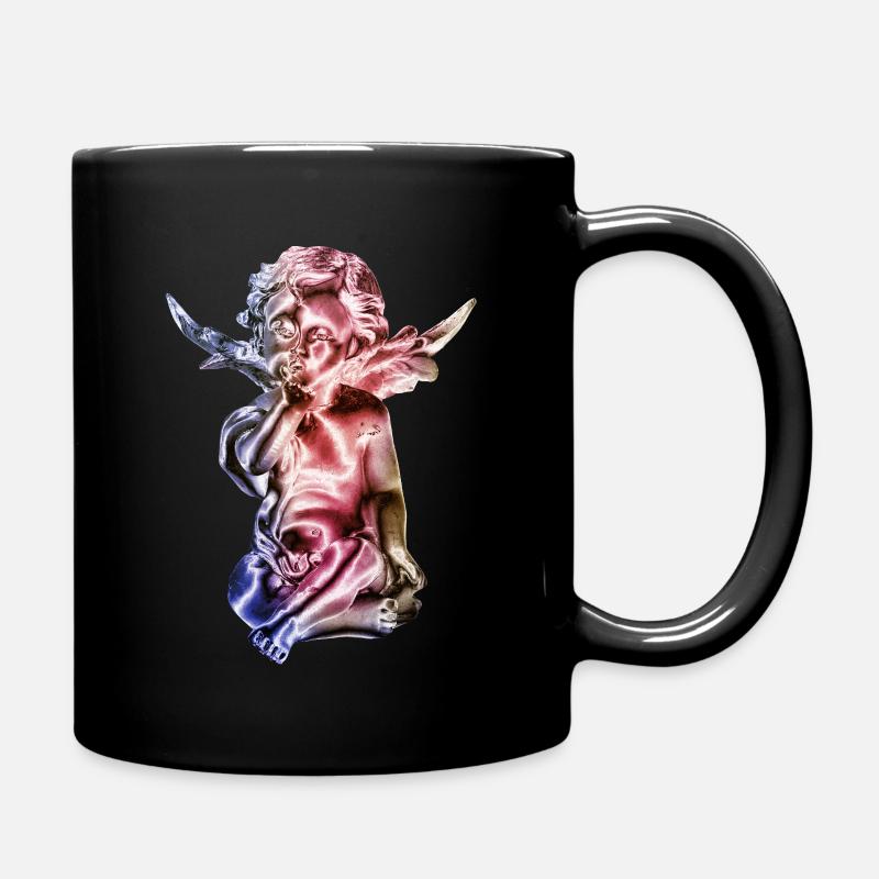 Angel Sculpture Gradient - Full Colour Mug - black