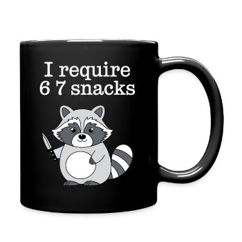 6-7 Internet Meme Cooler 6 7 Raccoon - Full Colour Mug - black - Right