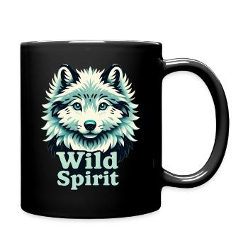 Wild Wolf Soul - Full Colour Mug - black - Right