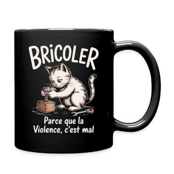 Tinkering, because violence is bad - Full Colour Mug - black - Right