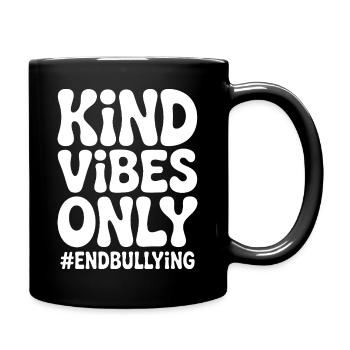 Ambiance gentille uniquement – Mettre fin au harcèlement - Mug uni - noir - Droite