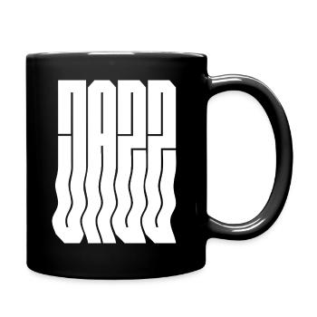 Logo jazz ondulé audacieux - Mug uni - noir - Droite